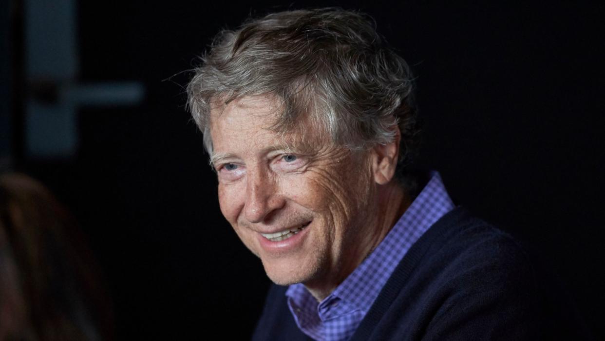 Mandatory Credit: Photo by Nati Harnik/AP/Shutterstock (10228973d)Bill Gates, Microsoft co-founder and director at Berkshire Hathaway, smiles during a game of bridge following the annual Berkshire Hathaway shareholders meeting in Omaha, NebBerkshire Hathaway Shareholders, Omaha, USA - 05 May 2019.