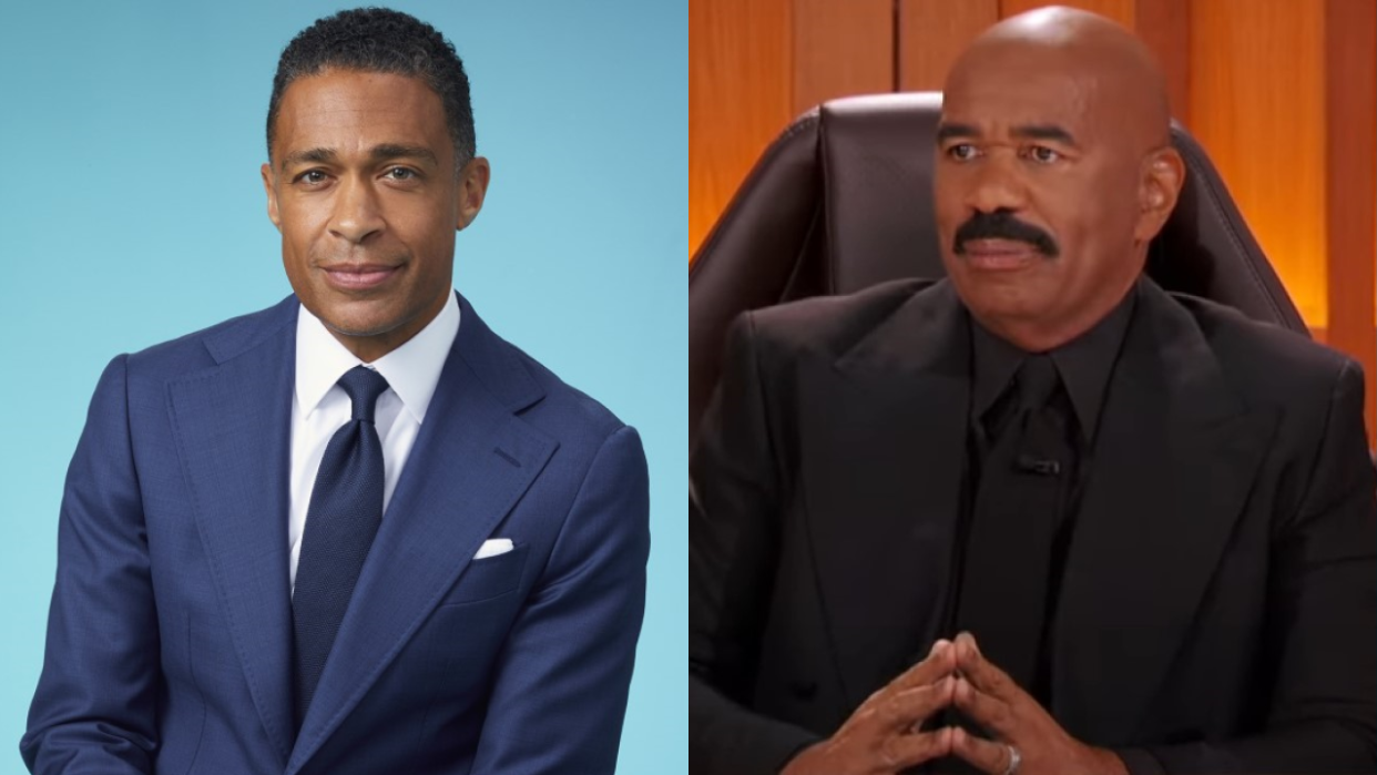  T.J. Holmes on GMA3 and Steve Harvey on Judge Steve Harvey. 