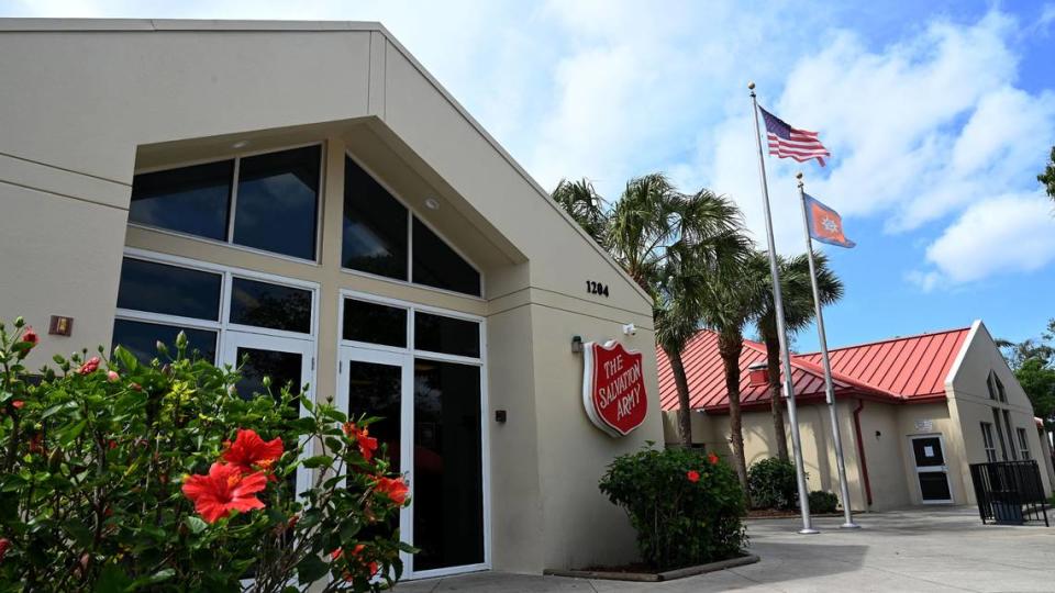 Gov. Ron DeSantis recently signed into law HB 1365, banning public sleeping and camping. The exterior of the Salvation Army, the only shelter in Manatee County on March 26, 2024.