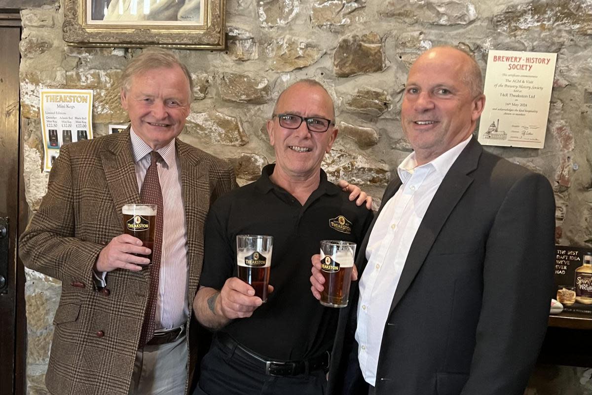 Simon Theakston, Mike Kitching and Theakston MD Richard Bradbury <i>(Image: Theakston)</i>