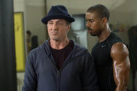 <p>In addition to <a href="https://people.com/movies/you-must-watch-michael-b-jordan-recap-all-the-rocky-movies-before-seeing-creed-ii/" rel="nofollow noopener" target="_blank" data-ylk="slk:the five Rocky sequels;elm:context_link;itc:0;sec:content-canvas" class="link ">the five <i>Rocky</i> sequels</a>, the franchise has continued on with multiple spinoff films in recent years. </p> <p>In 2015, <a href="https://people.com/movies/sylvester-stallone-will-not-star-in-creed-iii/" rel="nofollow noopener" target="_blank" data-ylk="slk:Creed;elm:context_link;itc:0;sec:content-canvas" class="link "><i>Creed</i></a> premiered starring <a href="https://people.com/tag/michael-b-jordan/" rel="nofollow noopener" target="_blank" data-ylk="slk:Michael B. Jordan;elm:context_link;itc:0;sec:content-canvas" class="link ">Michael B. Jordan</a> as the late former heavyweight champion Apollo Creed's son. The picture chronicles the aspiring professional boxer as he strives to follow in his father's footsteps.</p> <p>Stallone revives his character as Rocky, whom Jordan's character confides in as his personal trainer. Stallone received an Academy Award nomination for Best Supporting Actor for his work.</p> <p><a href="https://people.com/movies/michael-b-jordan-sylvester-stallone-creed-ii-clip/" rel="nofollow noopener" target="_blank" data-ylk="slk:Creed II;elm:context_link;itc:0;sec:content-canvas" class="link "><i>Creed II</i></a>, a sequel to the film was released in 2018, and <a href="https://people.com/movies/sylvester-stallone-will-not-star-in-creed-iii/" rel="nofollow noopener" target="_blank" data-ylk="slk:Creed III;elm:context_link;itc:0;sec:content-canvas" class="link "><i>Creed III</i></a> is slated to premiere in 2023.</p>