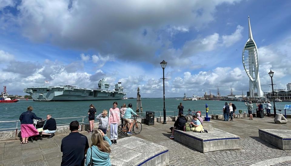 HMS Prince of Wales returns to Portsmouth Naval Base (Ben Mitchell/PA) (PA Wire)