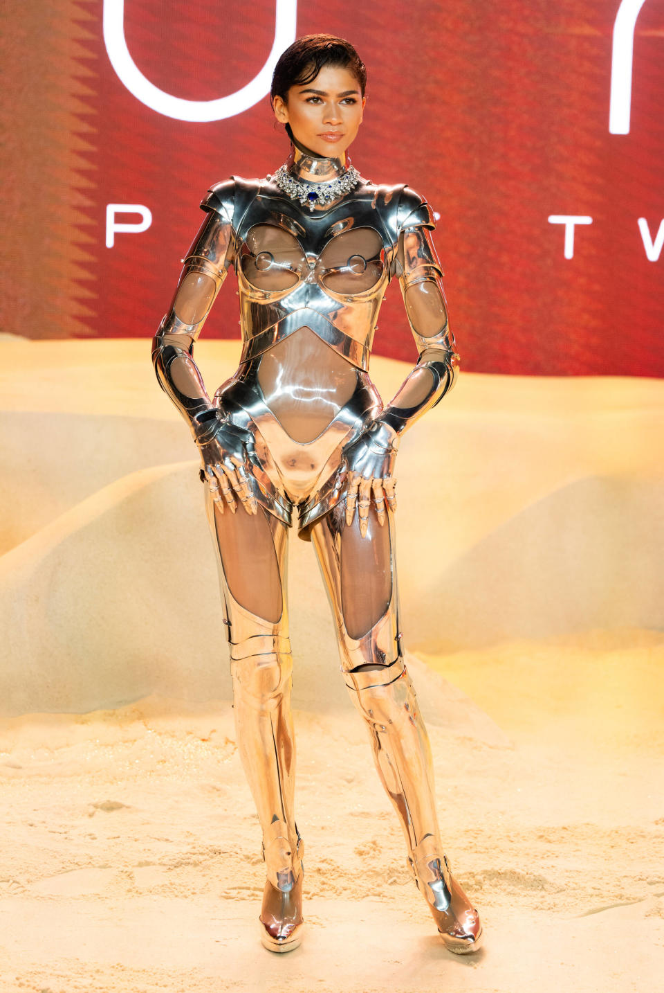 Zendaya, en pleine promo de « Dune 2 », en février 2024.