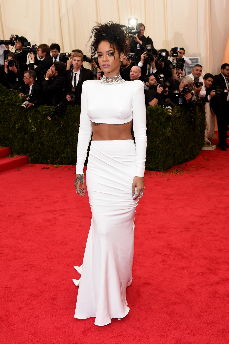 Wearing Stella McCartney to the Met Gala in May 2014