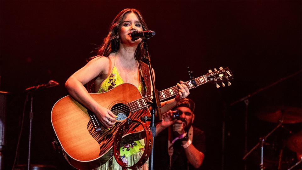 Maren Morris performs on the Mane Stage during the 2022 Stagecoach Festival on April 29, 2022 in Indio, California