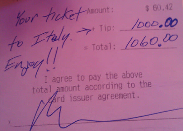 Receipt posted by Tumblr user (photo: casualcynic.tumbr.com)