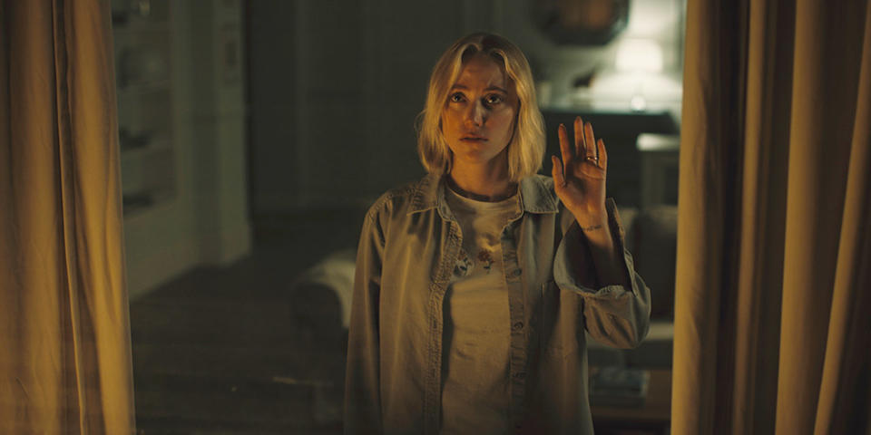 Maika Monroe as Julia in Chloe Okuno’s Watcher. - Credit: Courtesy of IFC Midnight