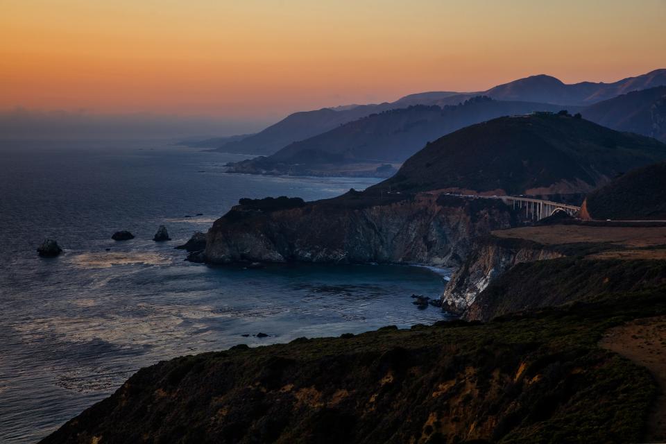 Big Sur, California: After the sunsets, the stars glow over the Big Sur coastline.