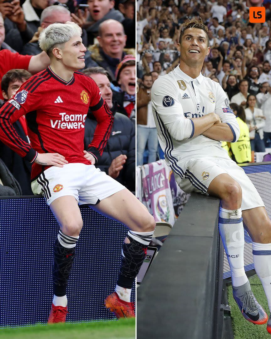 El paralelo entre Garnacho y Cristiano Ronaldo