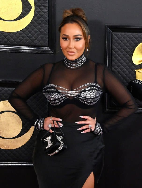 Adrienne Bailon attends the 65th annual Grammy Awards at the Crypto.com Arena in Los Angeles on February 5. The singer turns 40 on October 24. File Photo by Jim Ruymen/UPI