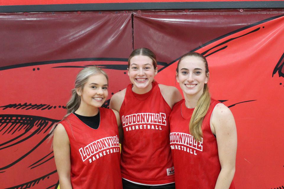 Last Merry-Go-Round: Loudonville seniors, from left to right, Jena Guilliams, Corri Vermilya and Sophia Spangler are looking to make the most of their last season together.