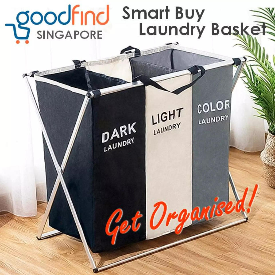 Laundry Sorting Basket With Compartments (Photo: Lazada)


