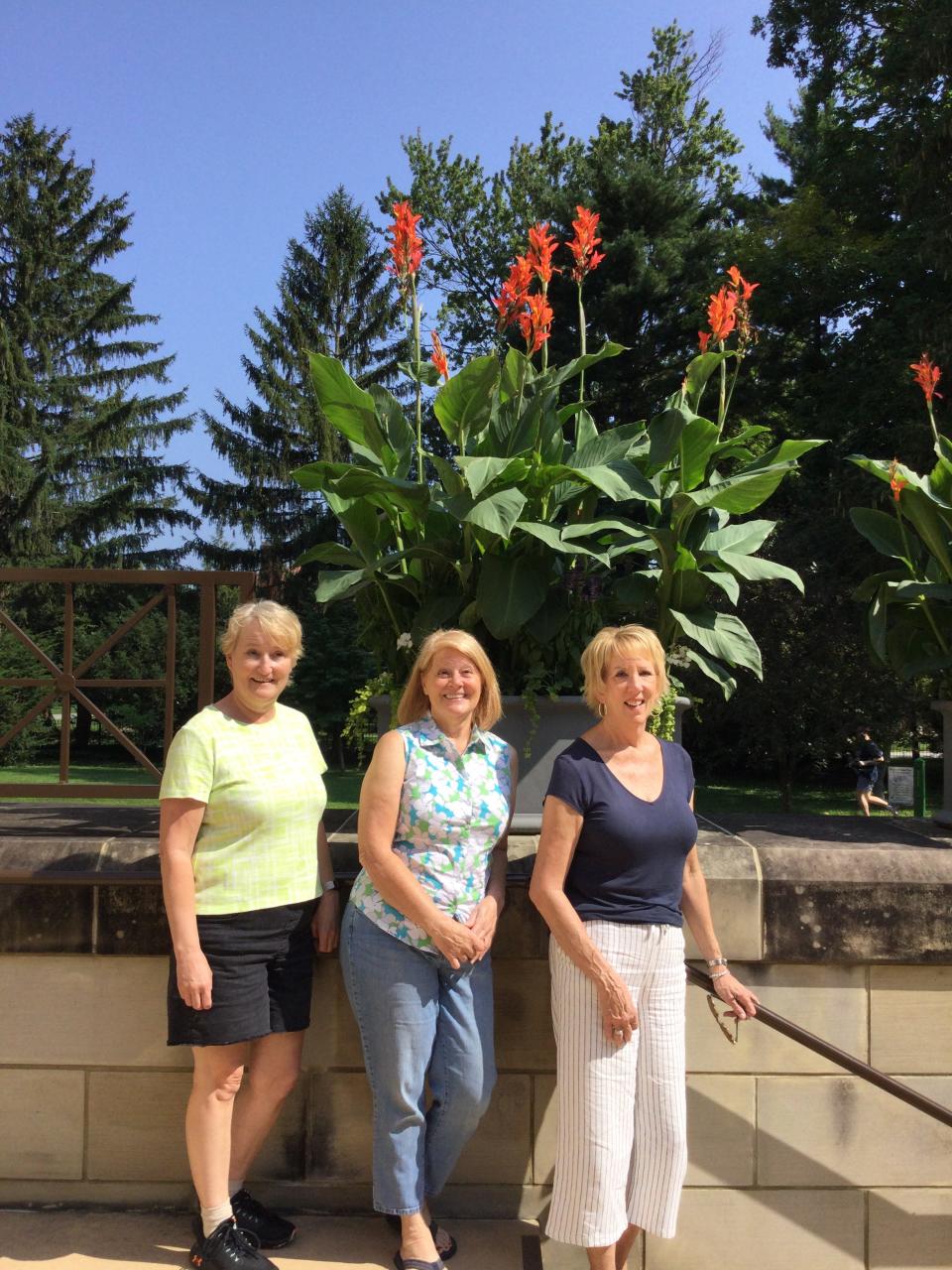 From left, Whispering Meadows Garden Club President Helen Duquette, of Fremont, and club members Betty Schade, of Bettsville, and Peggy Bliss, of Fremont, are part of the club’s team that donates time, talents and plants to make the flower boxes at the Rutherford B. Hayes Presidential Library and Museums look beautiful throughout the year. Club members also involved in the project but not pictured are Mary Gochenour, of Oak Harbor, and Carolyn Johnson, of Fremont.