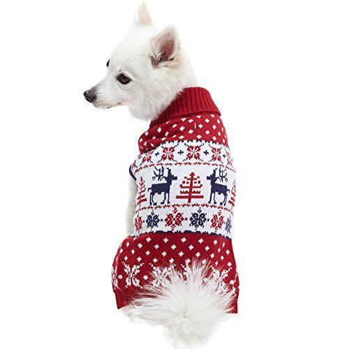 Reindeer Pullover Dog Sweater