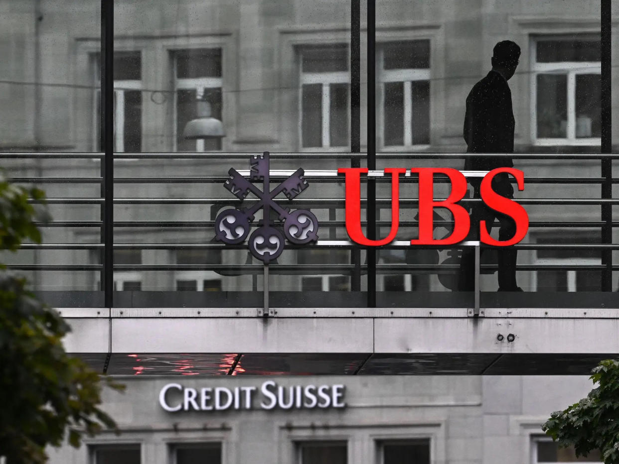 UBS baut Stellen ab. - Copyright: FABRICE COFFRINI/AFP via Getty Images