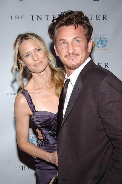 Robin Wright and Sean Penn at an event