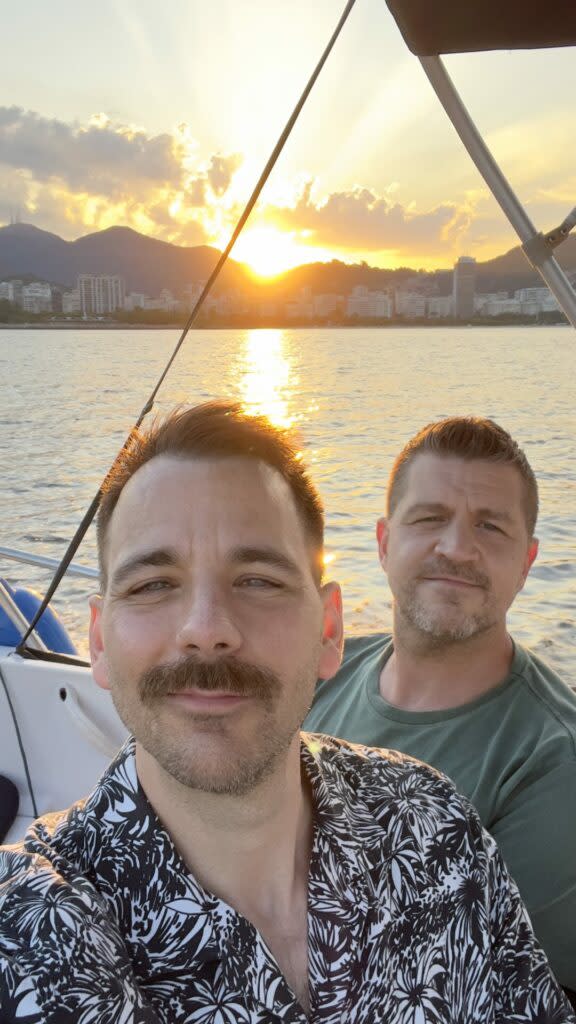 Writer Markus with boyfriend Leigh on Rio Island Boat Tour (Image: Markus Bidaux)