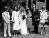 <p>John Jr., Jacqueline Kennedy Onassis, Caroline, Rose Kennedy, Ted Kennedy, and Janet Auchincloss attend Caroline's high school graduation from Concord Academy.</p>