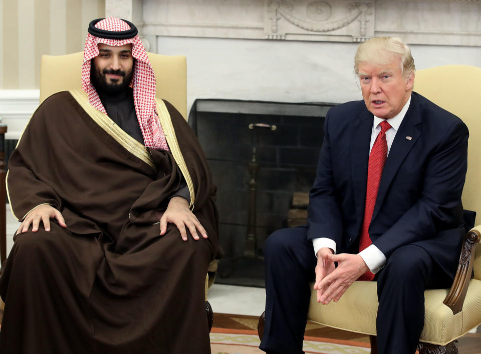 Mohammed bin Salman con el presidente Trump/CBS