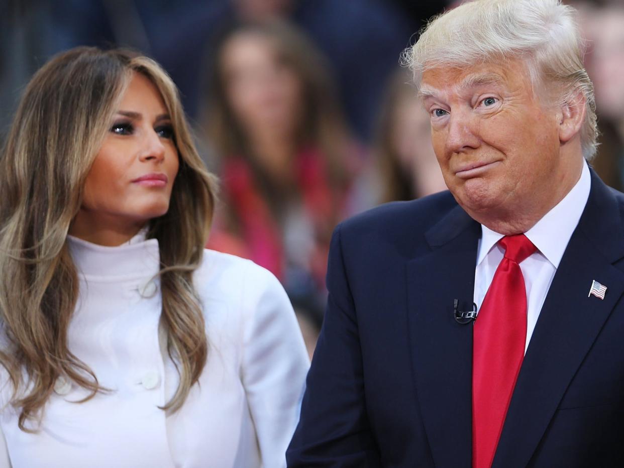 Donald Trump and Melania Trump have tested positive for coronavirus, but he still intends to debate Joe Biden on 15 October. (Getty Images)