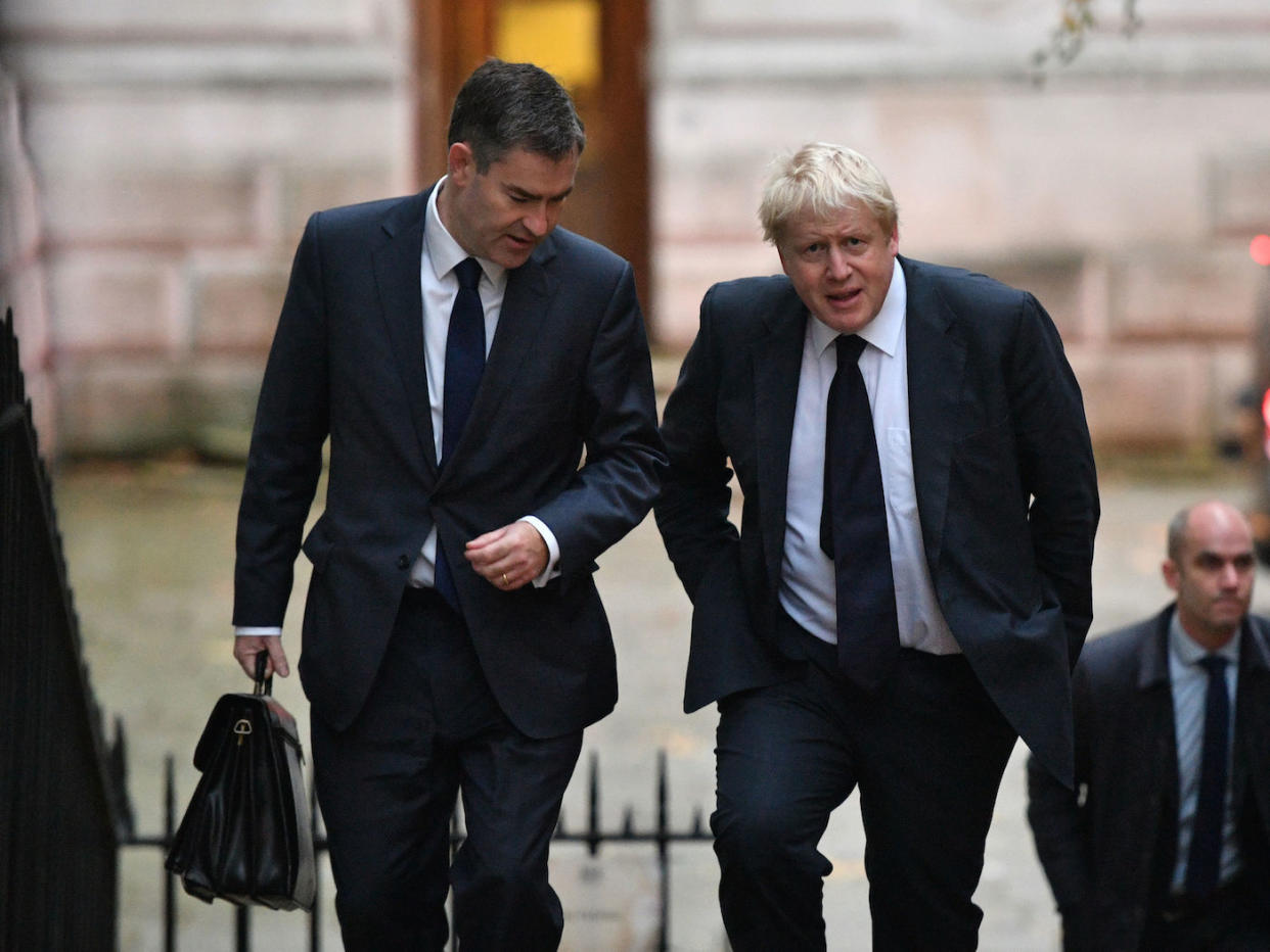 Justice secretary David Gauke, left, has said he won't work under Boris Johnson (Picture: PA)