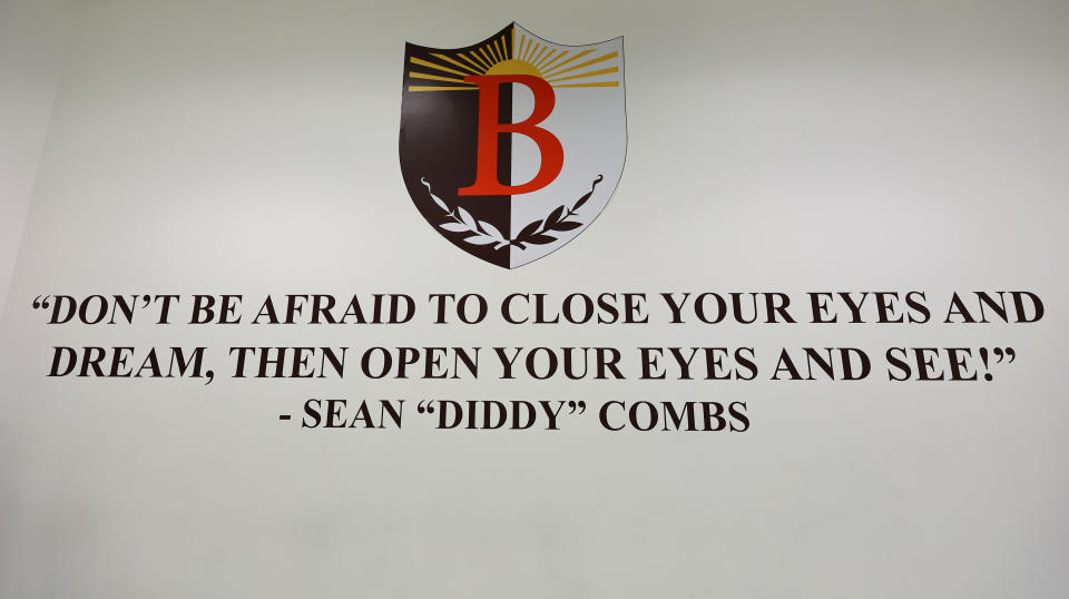 Diddy Quote On Wall At Bronx Charter School