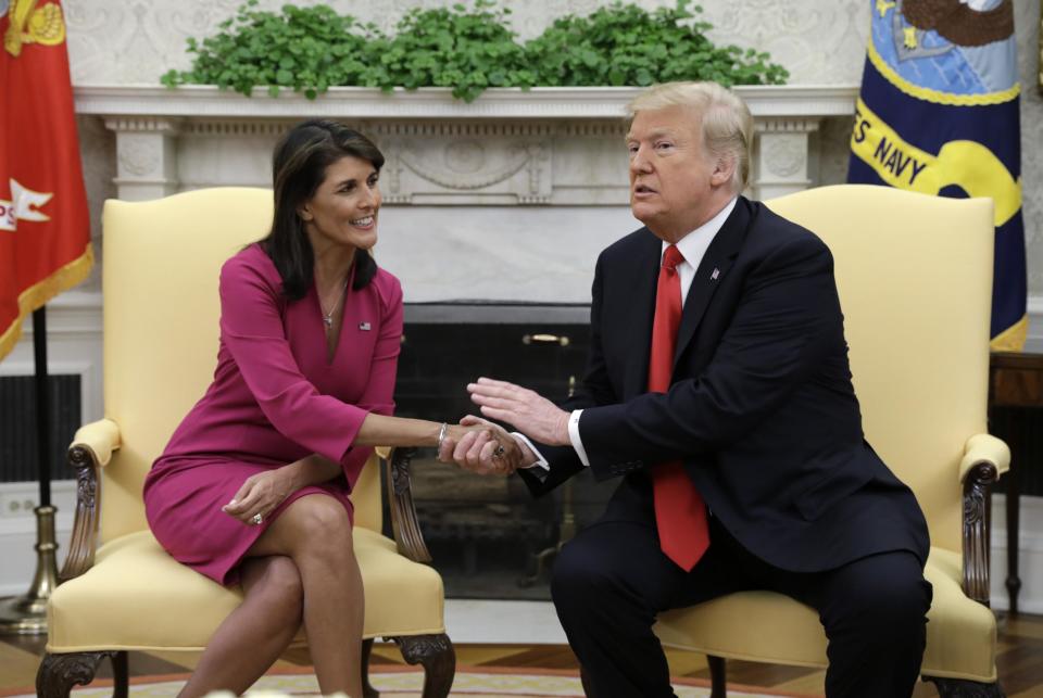 Trump-Haley announcement: President praises his 'friend' as UN Ambassador says 'US is strong again' after shock resignation