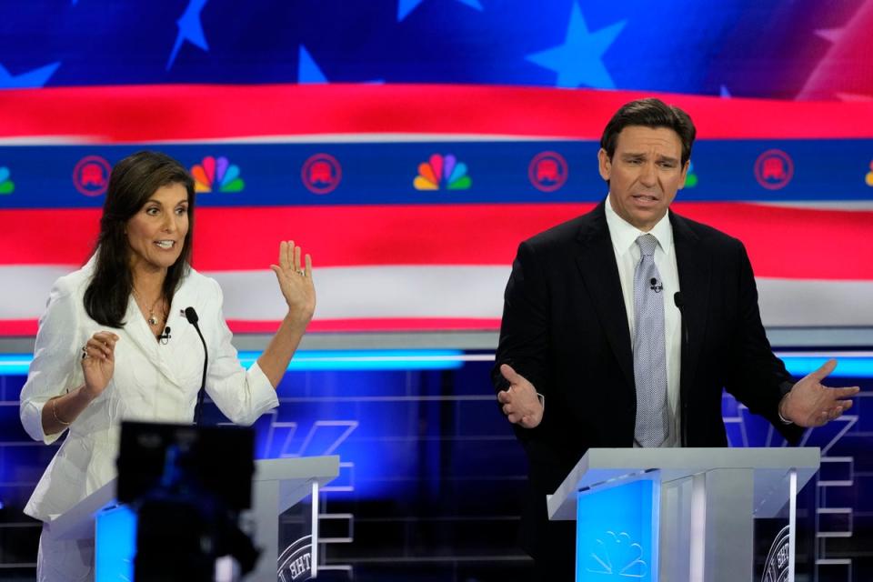 Nikki Haley and Ron DeSantis (AP)