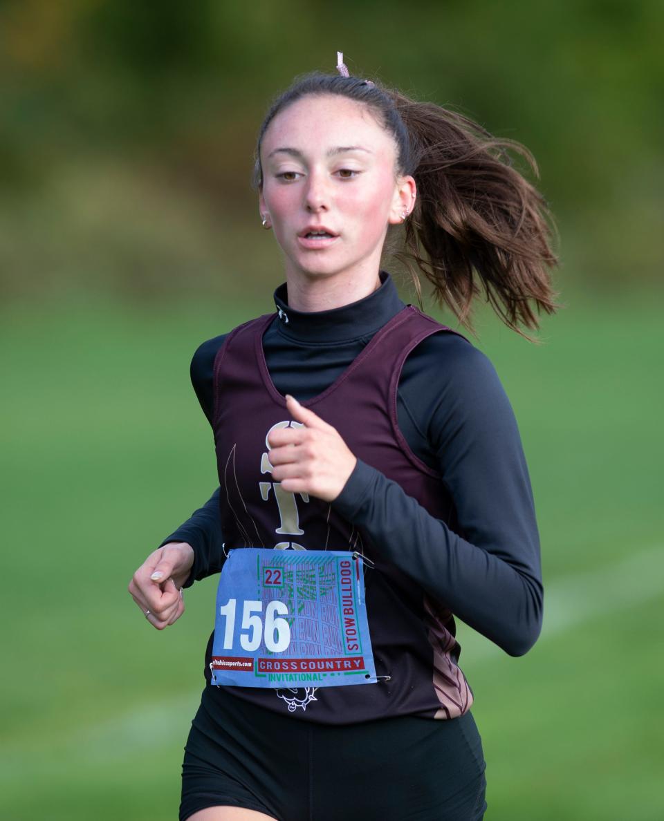 Deena Ingrassia of Stow competes at the Stow Bulldog Invitational last Saturday.