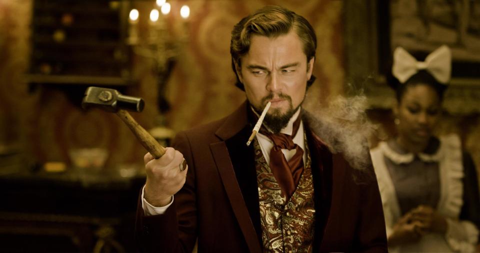 FILE - This undated publicity image released by The Weinstein Company shows Leonardo DiCaprio as Calvin Candle in "Django Unchained," directed by Quentin Tarantino. (AP Photo/The Weinstein Company, Andrew Cooper, SMPSP, File)