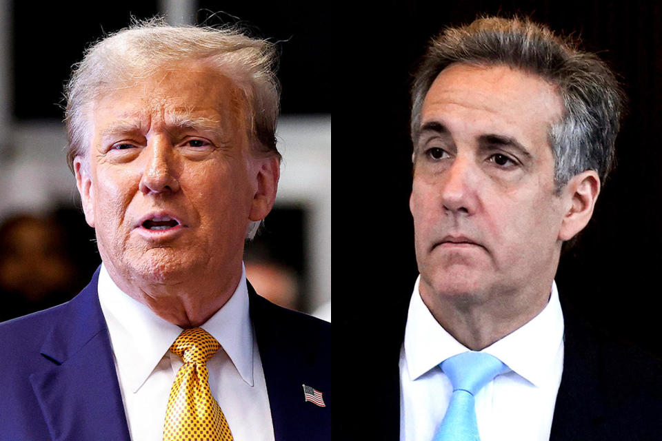 A split composite of Donald Trump and Michael Cohen. (Getty Images)