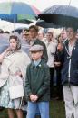 <p>Only some royal family members seem to be concerned about the rain while watching an equestrian event at the Montreal Olympics. <br></p>