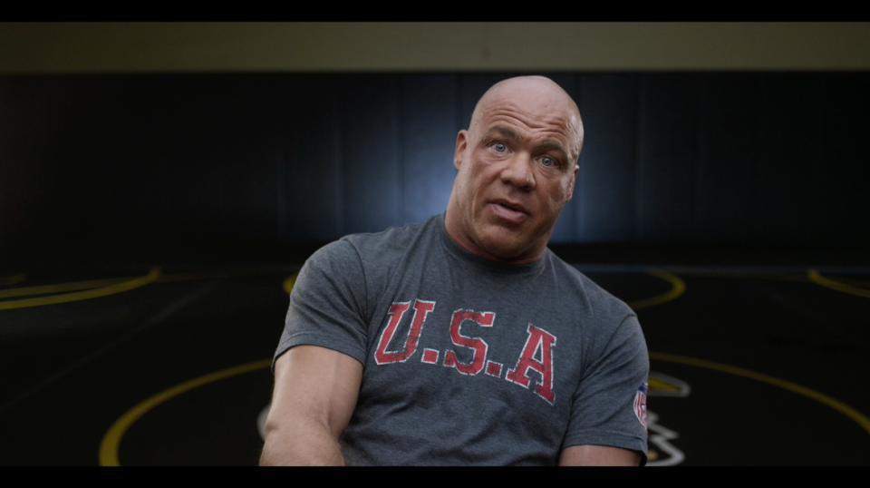 Clips from "Angle," a new Peacock documentary on Pittsburgh area wrestling legend Kurt Angle.