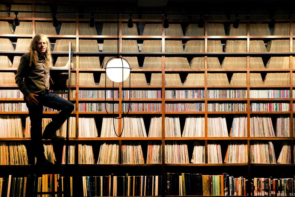 Archivist and supervising librarian  Jim Cole stands inside the Memphis Listening Lab.