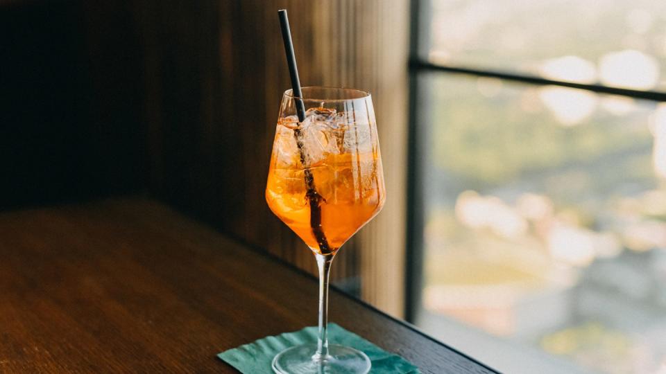 aperol in a drinking glass