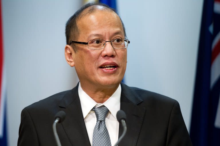 Philippine President Benigno Aquino speaks on October 23, 2012 in Wellington