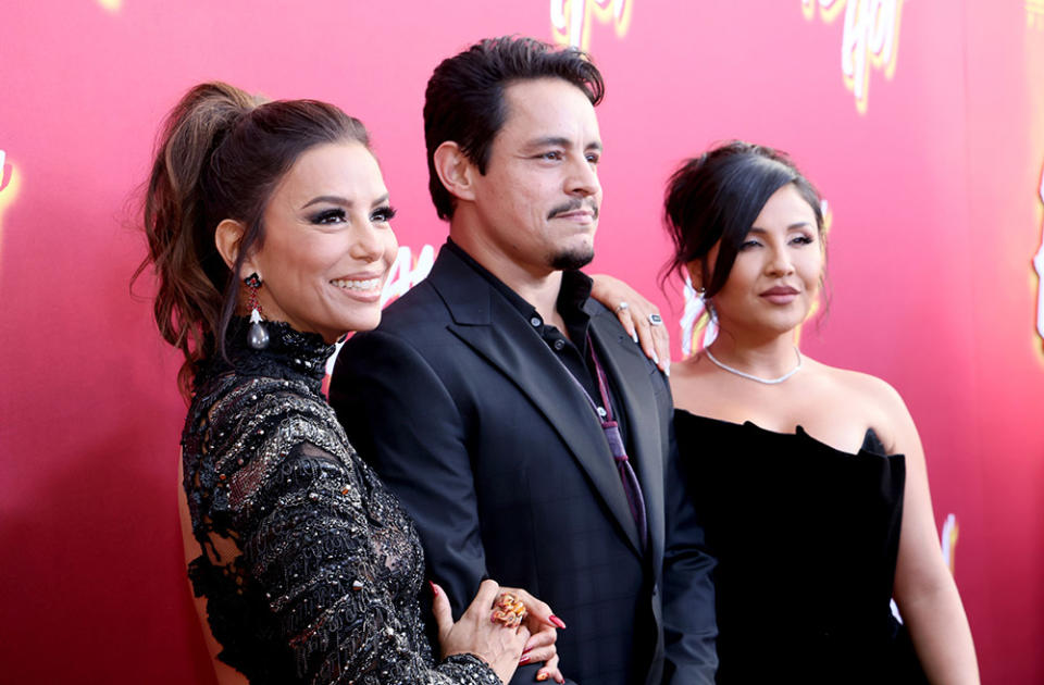 (L-R) Eva Longoria, Jesse Garcia and Annie Gonzalez attend the special screening of Searchlight Pictures' "Flamin' Hot" at Hollywood Post 43 - American Legion on June 09, 2023 in Hollywood, California.