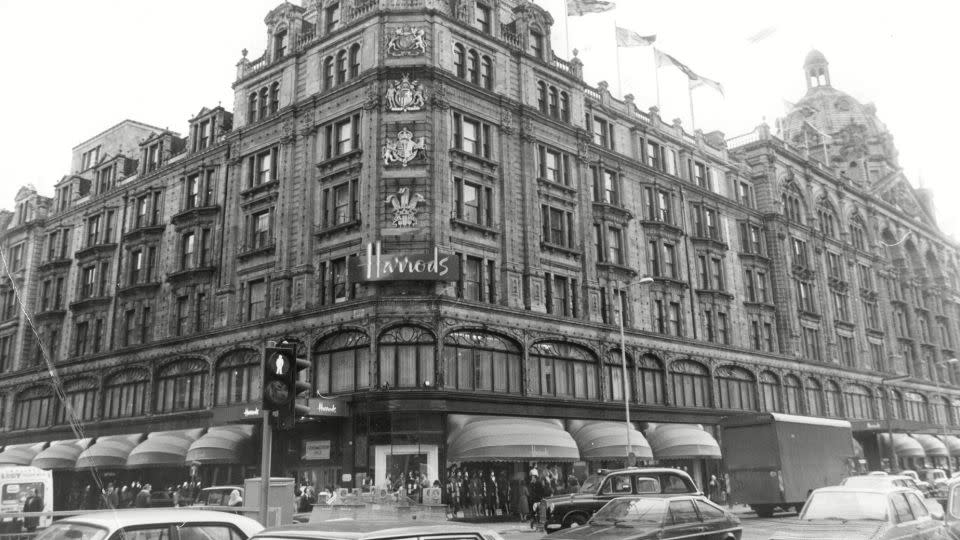 Harrods Department Store in London photographed in the 1980s. - Geoffrey White/ANL/Shutterstock