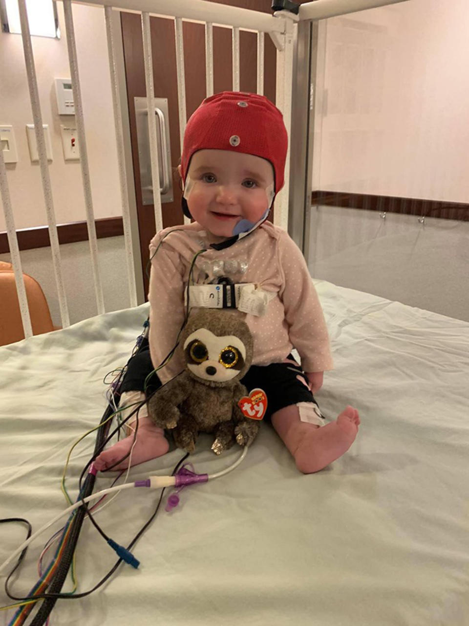 Alexis Stadler is used to isolating her daughter, Kinsley, when someone in the household is sick. Thanks to some rare conditions, Kinsley is more prone to serious illness and the family does what they can to keep the 1-year-old safe and healthy.  (Courtesy Alexis Stadler)