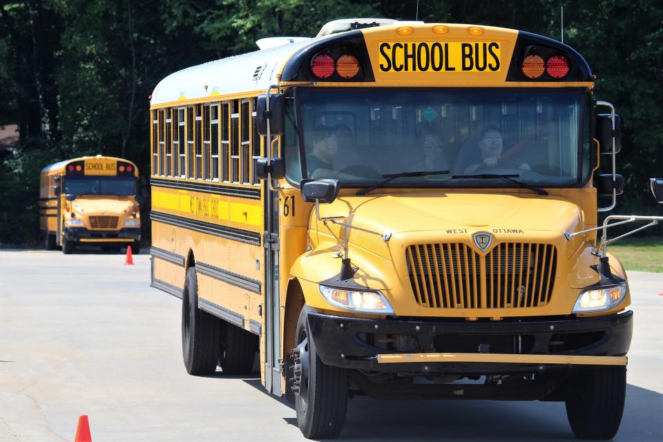West Ottawa Public Schools held a "Ride and Drive" hiring event Wednesday, July 13, in an effort to recruit bus drivers.