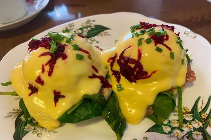 The poached eggs were beautiful