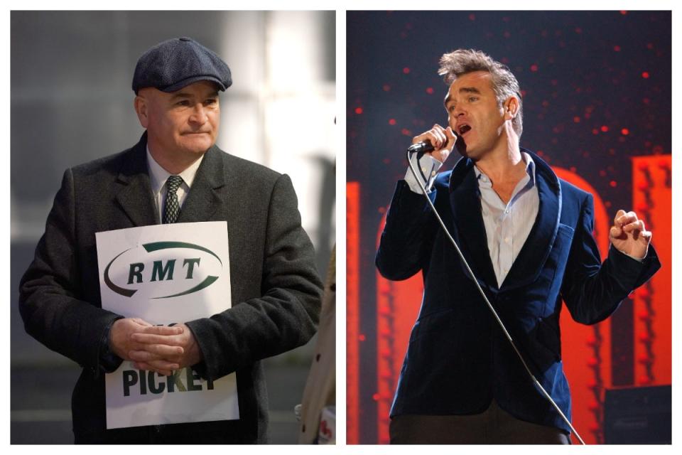 Mick Lynch and Morrissey (Kirsty O'Connor/PA Wire and Yui Mok/PA Wire)