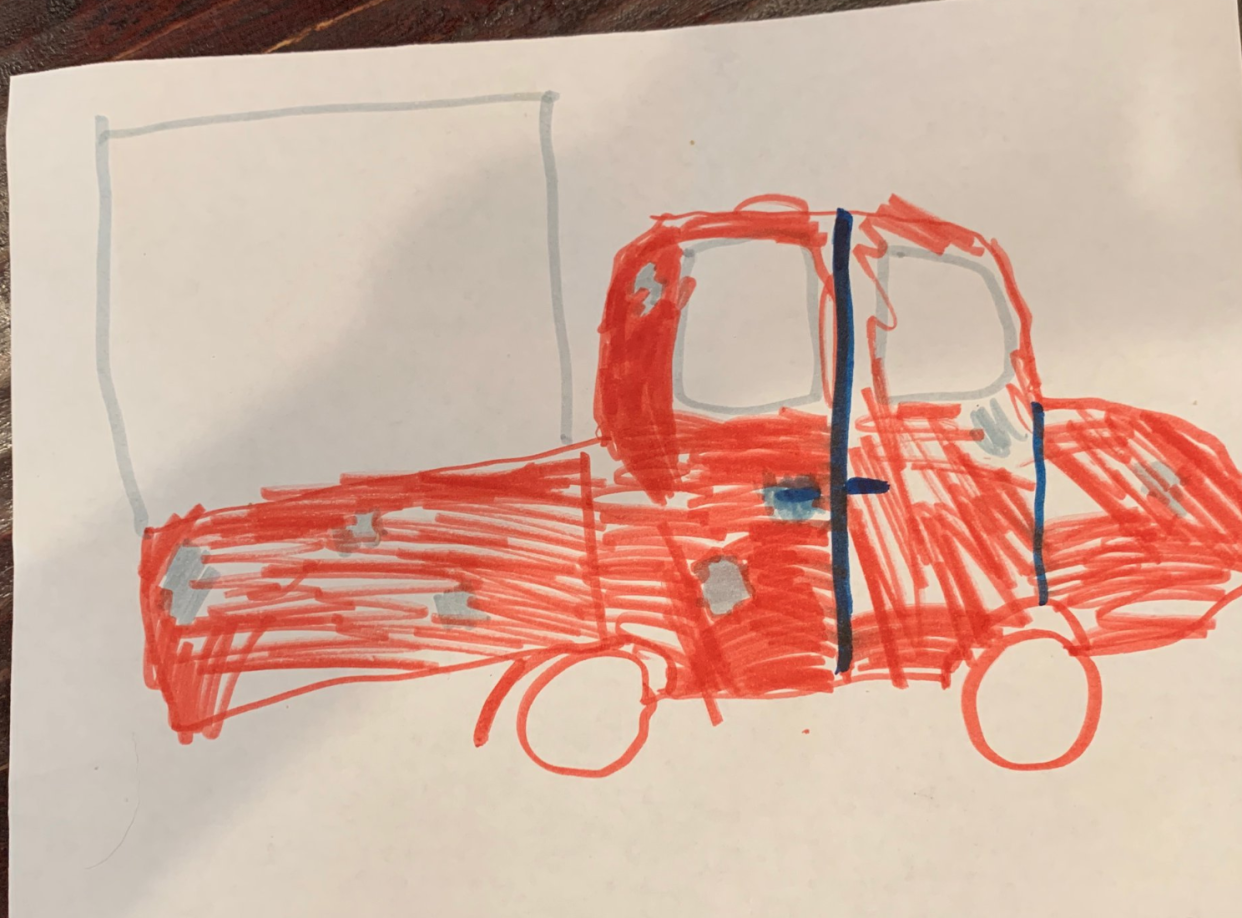 A nine-year-old girl provided police with a sketch of a suspected porch pirate's vehicle, and it may help them solve the case. (Photo: Springville Police Department)