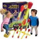 <p><strong>Stomp Rocket</strong></p><p>amazon.com</p><p><strong>$26.99</strong></p><p><a href="https://www.amazon.com/dp/B01L8G74Q2?tag=syn-yahoo-20&ascsubtag=%5Bartid%7C10055.g.4745%5Bsrc%7Cyahoo-us" rel="nofollow noopener" target="_blank" data-ylk="slk:Shop Now;elm:context_link;itc:0;sec:content-canvas" class="link ">Shop Now</a></p><p>Every kid loves jumping on a Stomp Rocket to make it soar, but the Ultra <strong>LED version comes with its own illumination</strong>, so you can make it light up the night sky. (Batteries are required.) The rockets fly to a height of up to 150 feet. <em>Ages 6+</em></p>