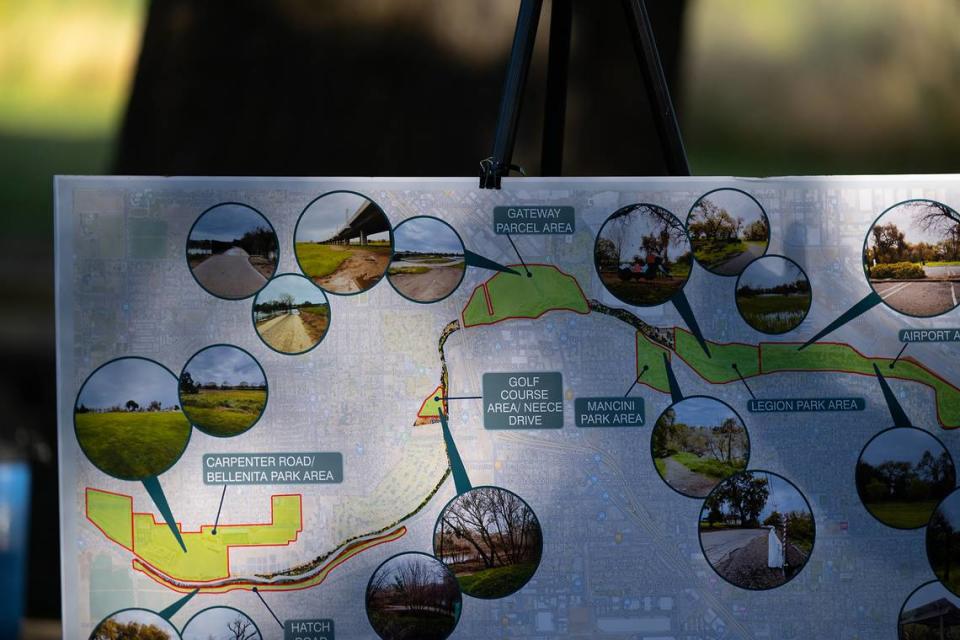 Tuolumne River Regional Park master plan update meeting in Mary Grogan Grove in Modesto, Calif., Thursday, June 7, 2023.