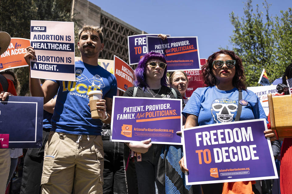 Image: Arizona's Supreme Court Revives 1864 Law Banning Abortions, Causing Backlash (Rebecca Noble / Getty Images)