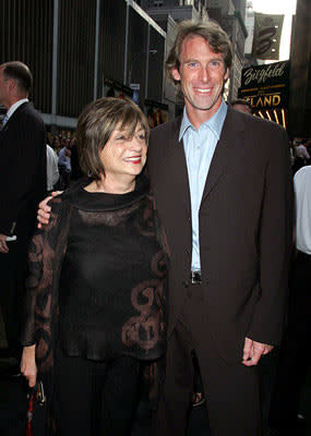 Director Michael Bay with his mother at the New York premiere of Dreamworks' The Island