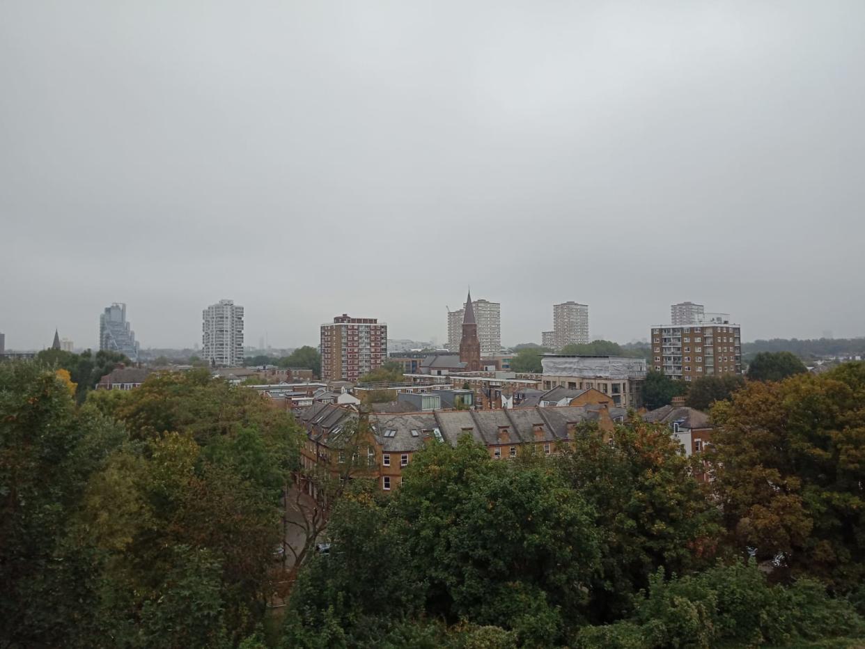 Parts of London were blanketed in fog this morning.  (Brodie Owen)