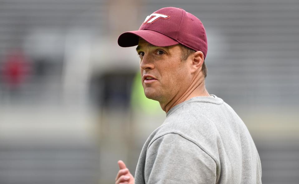 Shane Beamer, seen here while on Virginia Tech's staff in 2015, is in his first year as head coach at South Carolina.