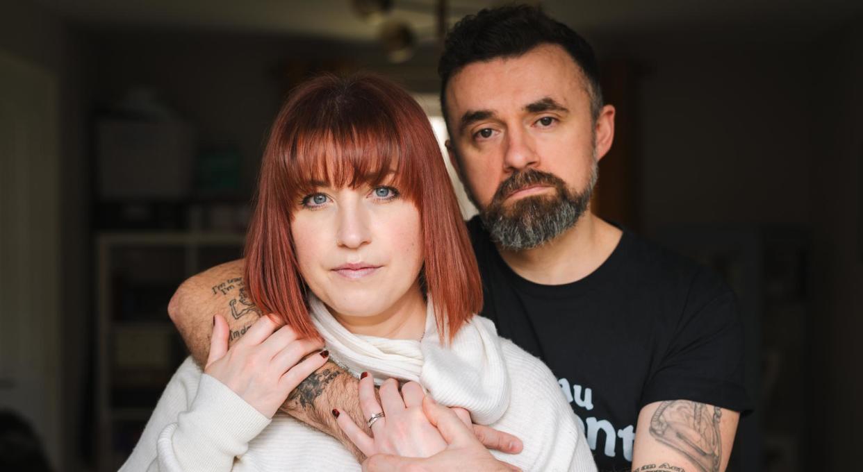 <span>Charlotte and James Bassett.</span><span>Photograph: Alecsandra Raluca Drăgoi/The Guardian</span>